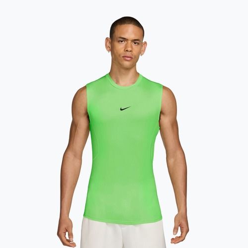 Men's training T-shirt Nike Pro Dri-Fit Tight Sleeveless Fitness green strike/black