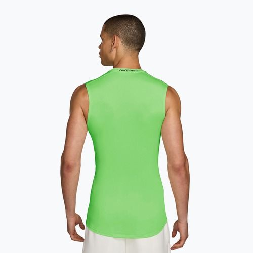 Men's training T-shirt Nike Pro Dri-Fit Tight Sleeveless Fitness green strike/black