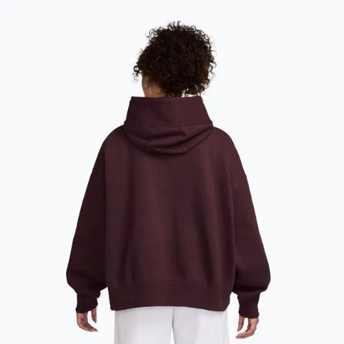 Women's sweatshirt Nike Sportswear Phoenix Fleece Oversized burgundy crush/sail