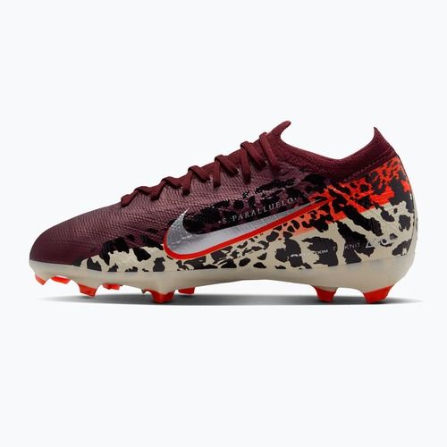 Children's football boots Nike United Jr. Mercurial Vapor 16 Pro FG burgundy crush/metallic silver