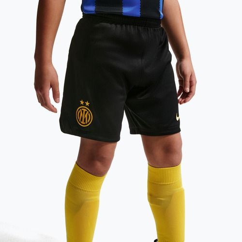 Children's football shorts Nike Inter Milan Dri-Fit Stadium Home black/university gold