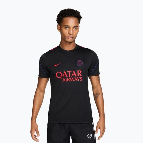 Men's football shirt Nike Paris Saint-Germain Strike Soccer Dri-Fit black/hyper royal/global red/global red