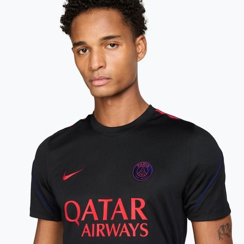 Men's football shirt Nike Paris Saint-Germain Strike Soccer Dri-Fit black/hyper royal/global red/global red