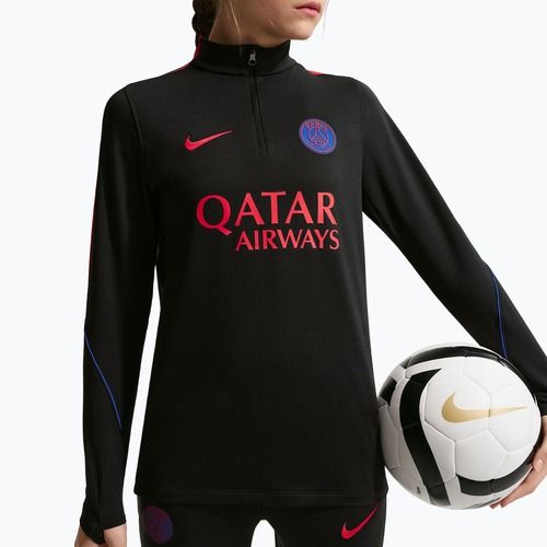 Children's football sweatshirt Nike Paris Saint-Germain Strike Dri-Fit Soccer Knit Drill Top black/global red/global red