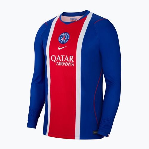 Men's football long sleeve top Nike Paris Saint-Germain Dri-Fit Stadium Home old royal/white/university red/white