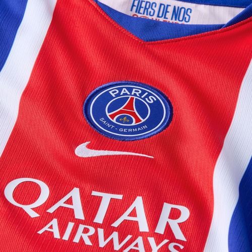 Children's football shirt Nike Paris Saint-Germain Dri-Fit Stadium Home old royal/white/university red/white