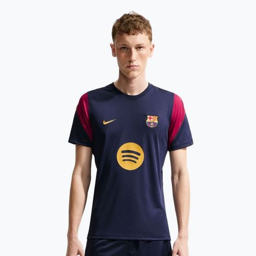 Men's football shirt Nike FC Barcelona Strike Soccer Dri-Fit blackened blue/noble red/mineral yellow