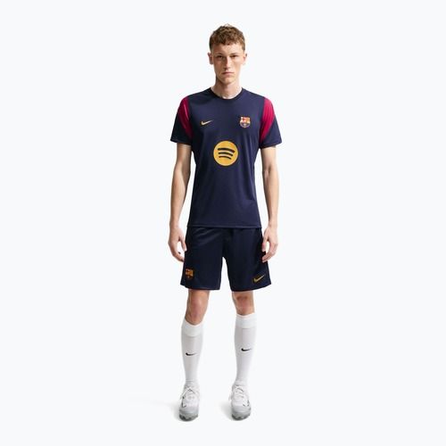 Men's football shirt Nike FC Barcelona Strike Soccer Dri-Fit blackened blue/noble red/mineral yellow