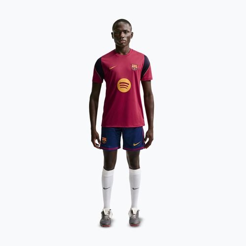 Men's football shirt Nike FC Barcelona Strike Soccer Dri-Fit noble red/blackened blue/mineral yellow