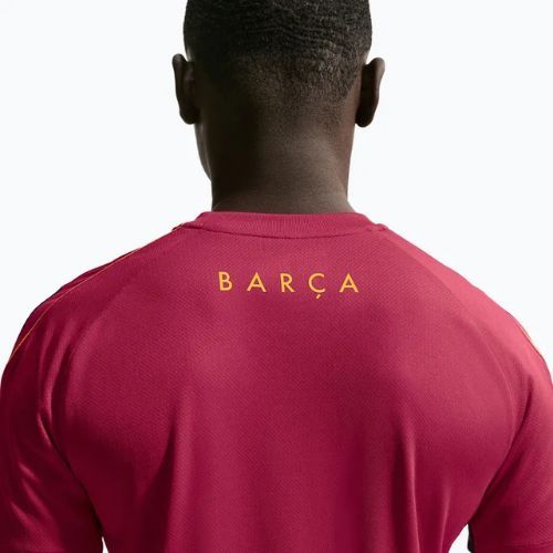 Men's football shirt Nike FC Barcelona Strike Soccer Dri-Fit noble red/blackened blue/mineral yellow