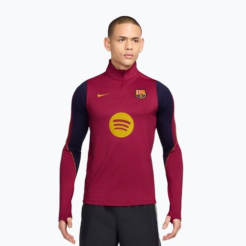 Men's football sweatshirt Nike FC Barcelona Strike Soccer Drill Top noble red/mineral yellow/mineral yellow