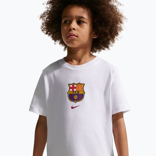 Children's T-shirt Nike FC Barcelona Soccer white