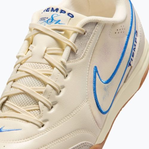 Men's football boots Nike Tiempo Streetgato PRM IC coconut milk/gum medium brown/blue crystal