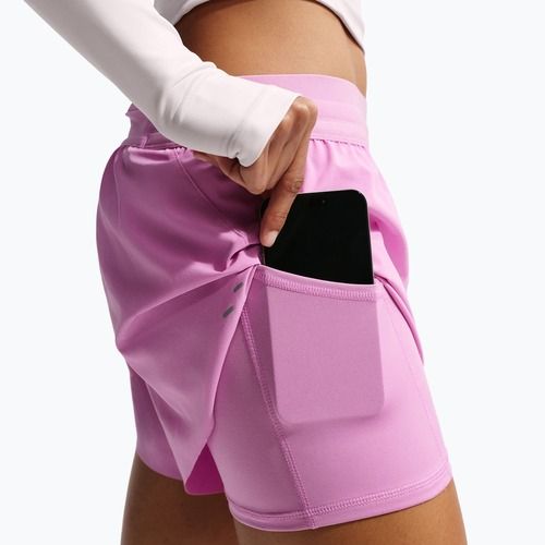 Women's running shorts Nike Swift Mid-Rise 2in1 light magenta/light magenta