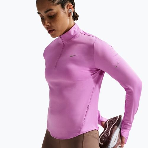 Women's running sweatshirt Nike Swift Dri-FIT UV 1/4-Zip light magenta