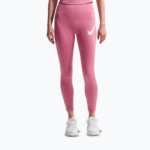 Women's running leggings Nike Tempo Swoosh Run High-Waisted 7/8 peony/white