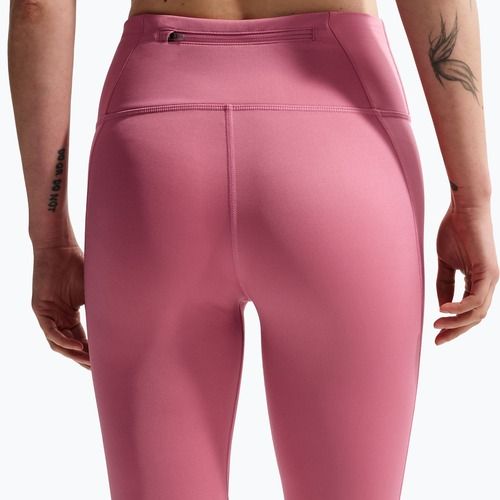 Women's running leggings Nike Tempo Swoosh Run High-Waisted 7/8 peony/white
