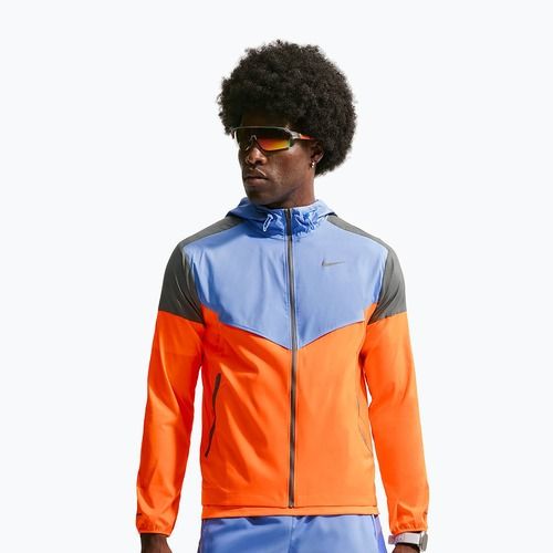 Men's running jacket Nike Impossibly Light Windrunner total orange/royal pulse/smoke grey