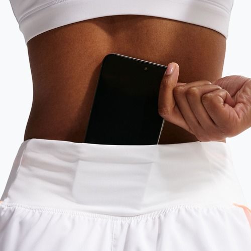 Women's running shorts Nike Tempo Swoosh Dri-Fit Mid-Rise Brief-Lined white/orange pulse/black