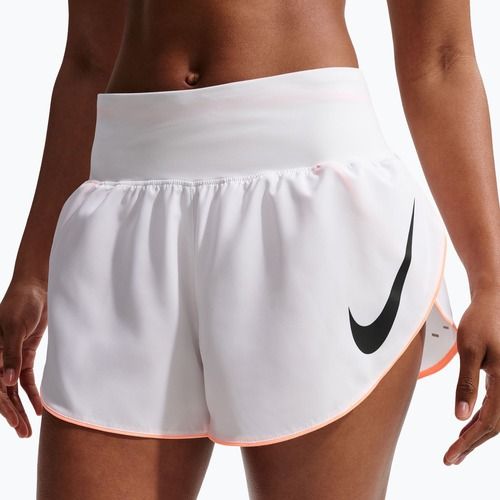 Women's running shorts Nike Tempo Swoosh Dri-Fit Mid-Rise Brief-Lined white/orange pulse/black