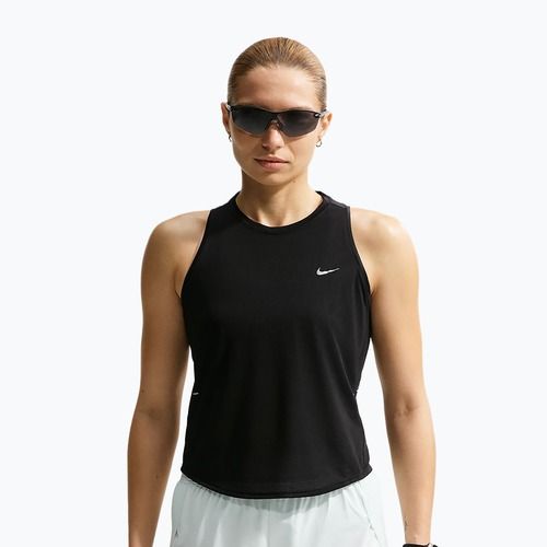 Women's running T-shirt Nike Swift Breathe Dri-Fit black/black/white