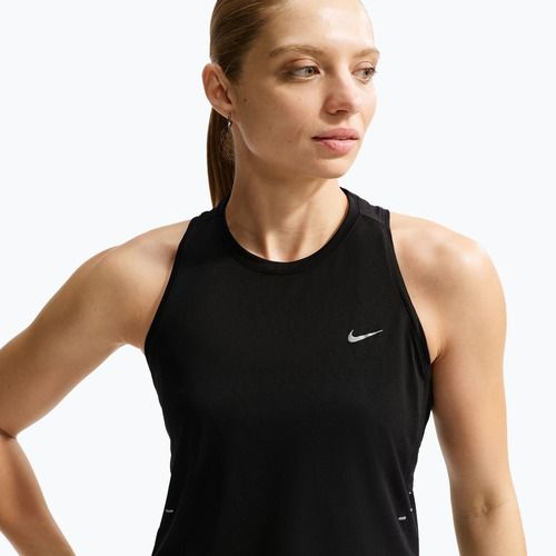 Women's running T-shirt Nike Swift Breathe Dri-Fit black/black/white