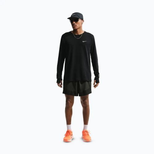 Men's running shorts Nike Stride Dri-Fit Brief-Lined 5" off noir/black/black