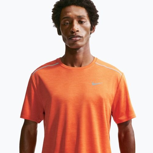 Men's running T-shirt Nike Miler Dri-Fit UV safety orange