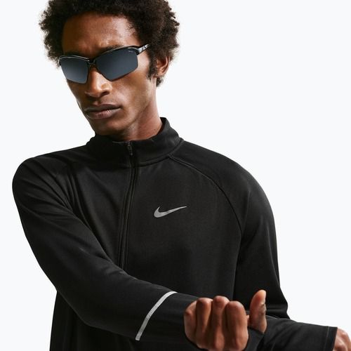 Men's running sweatshirt Nike Miler Dri-Fit UV 1/2 Zip black