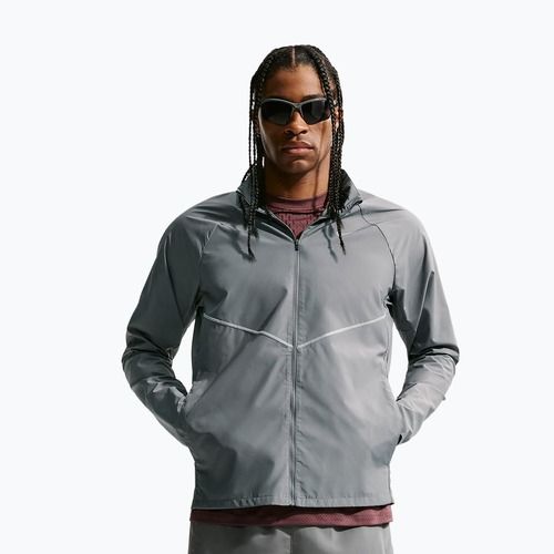 Men's running jacket Nike Miler Repel UV smoke grey/smoke grey