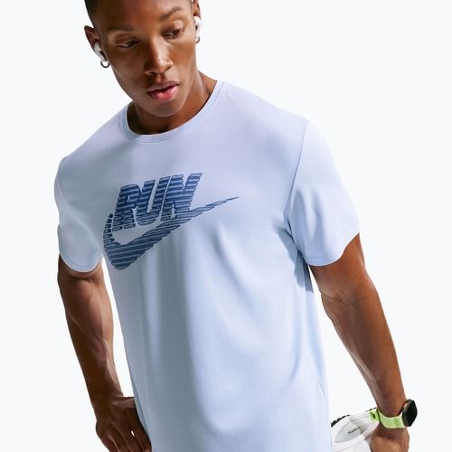 Men's running T-shirt Nike Miler Dri-Fit UV hydrogen blue/lapis
