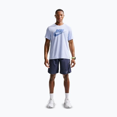 Men's running T-shirt Nike Miler Dri-Fit UV hydrogen blue/lapis