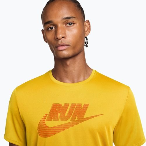 Men's running T-shirt Nike Miler Dri-Fit UV laser orange/total orange