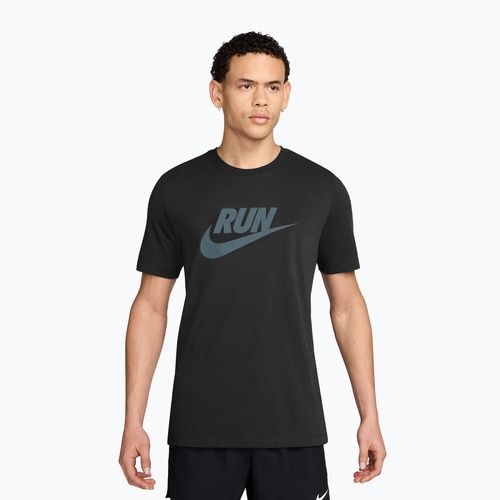Men's running T-shirt Nike Dri-Fit Running black/mineral slate