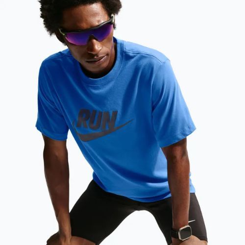 Men's running T-shirt Nike Dri-Fit Running blue crystal/thunder blue