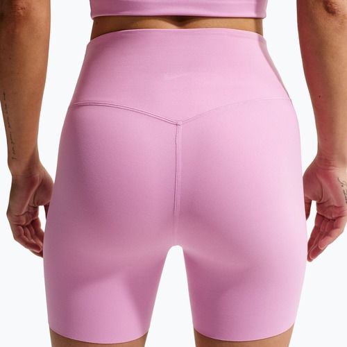 Women's shorts Nike Zenvy High Waisted Biker 5" light magenta/white