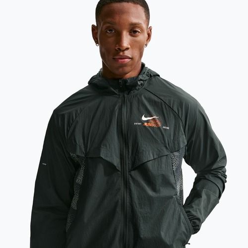 Men's running jacket Nike Stride Repel UV black spruce