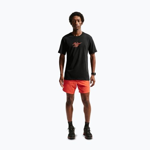 Men's running T-shirt Nike AeroSwift Dri-Fit black/bright crimson