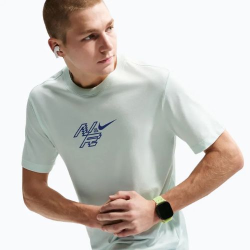 Men's running T-shirt Nike AeroSwift Dri-Fit barely green/lapis