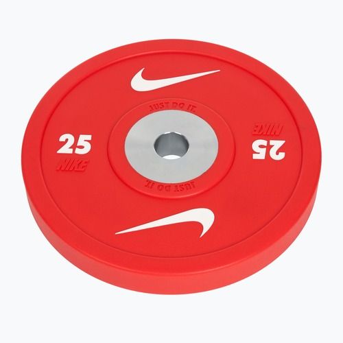 Bumper weight Nike Strength Pro Urethane Bumper Plates 25 kg red/white