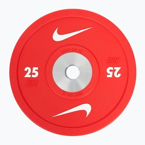 Bumper weight Nike Strength Pro Urethane Bumper Plates 25 kg red/white