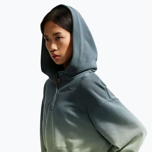 Women's sweatshirt Nike Sportswear Phoenix Fleece Oversized Henley Hoodie steam/mineral slate