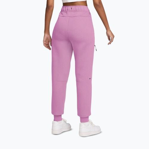 Women's trousers Nike Sportswear Tech Fleece Mid-Rise light magenta/black