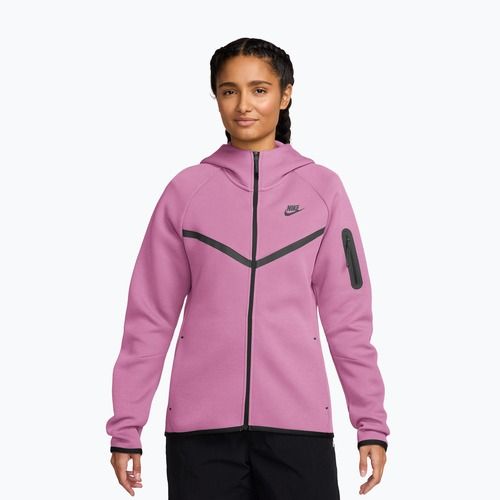 Women's sweatshirt Nike Sportswear Tech Fleece Windrunner light magenta/black
