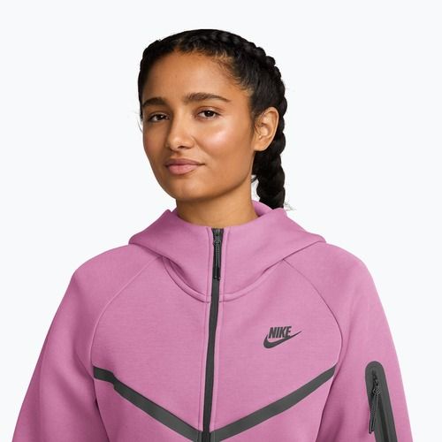 Women's sweatshirt Nike Sportswear Tech Fleece Windrunner light magenta/black