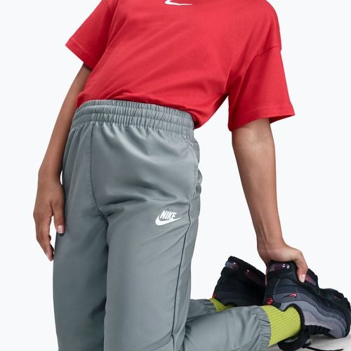 Children's tracksuit Nike Sportswear Woven smoke grey/light smoke grey/white