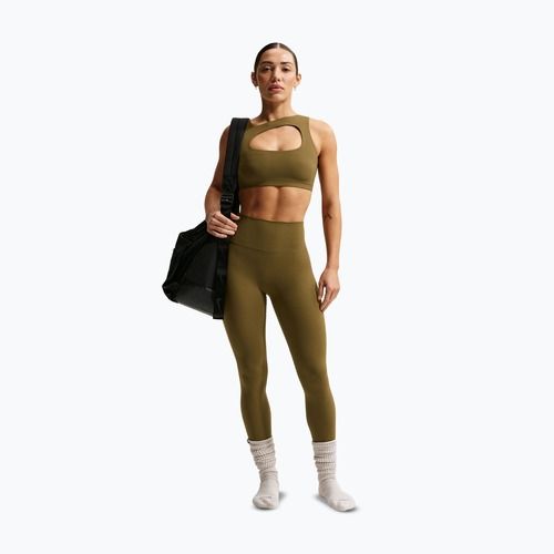 Training bra Nike Zenvy Light-Support Lightly Lined olive flak/white
