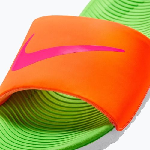 Children's flip-flops Nike Coffee total orange/green strike/hyper pink