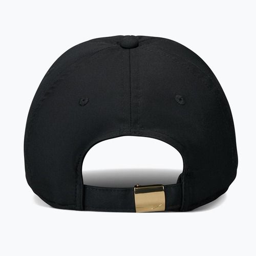 Baseball cap Nike Dri-Fit Club Unstructured Metal Swoosh 2026 black/metallic gold