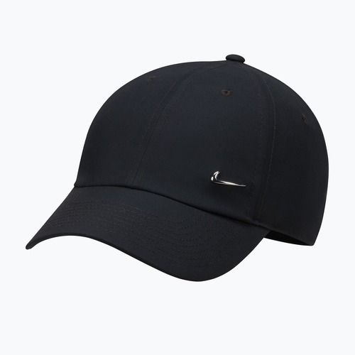 Baseball cap Nike Dri-Fit Club Unstructured Metal Swoosh 2026 black/metallic silver